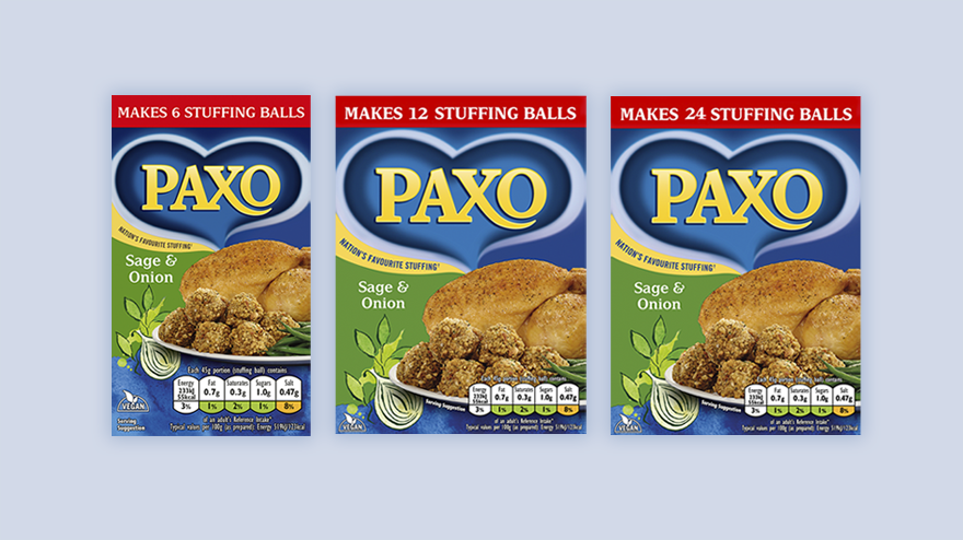 paxo sage and onion stuffing range