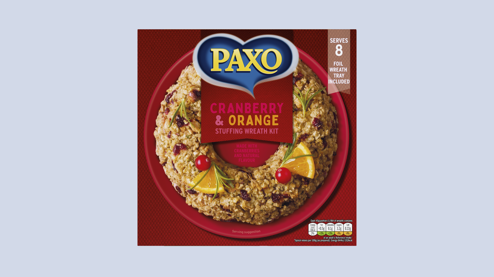 Paxo Cranberry & Orange Stuffing Wreath Kit 150g