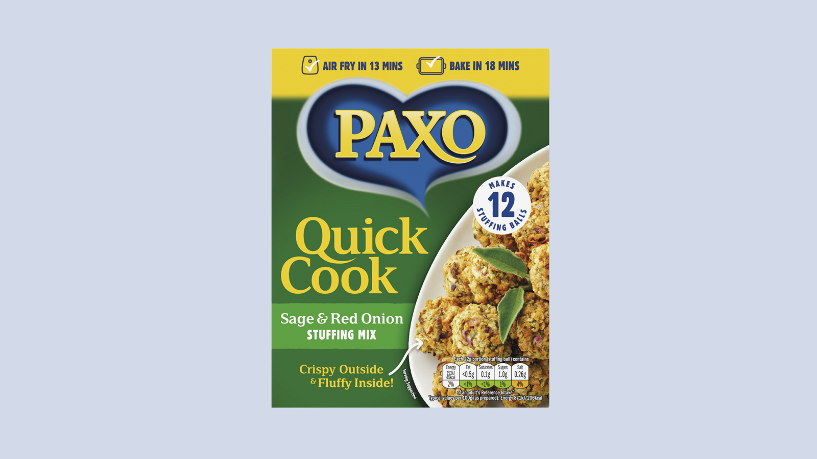 Paxo Quick Cook Sage & Red Onion Stuffing Mix 150g