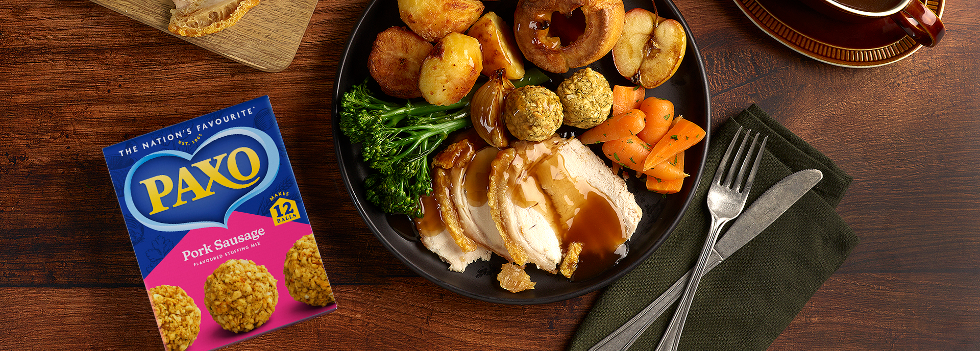 roast dinner with Pork stuffing