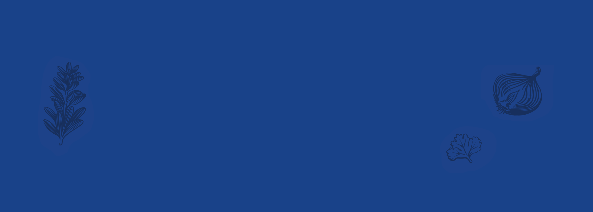 herbs on blue background